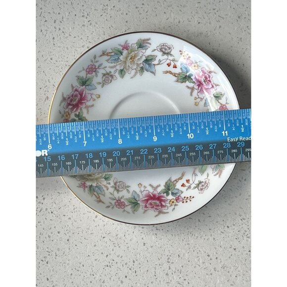Noritake China Floral Saucer Plate 5.5” White With Blossoms & Gold Trim - Picture 2 of 4